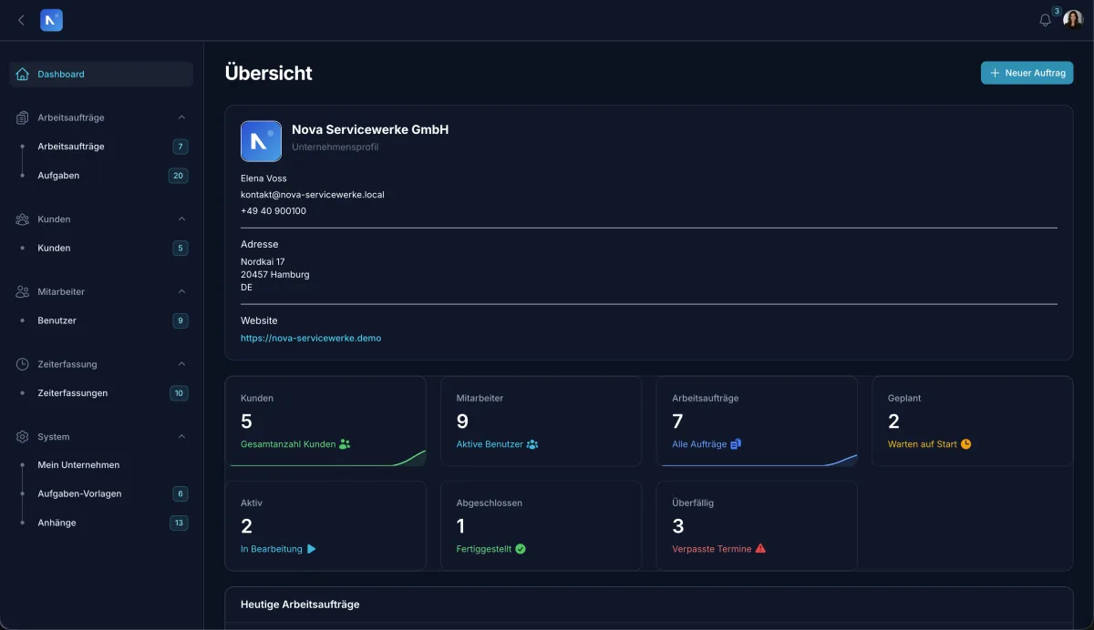 Craftro – SaaS-Plattform für Einsatz- und Auftragsverwaltung
